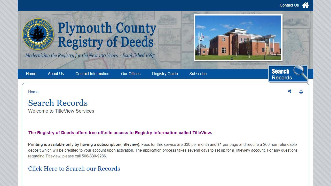 Search Records | Plymouth County Registry